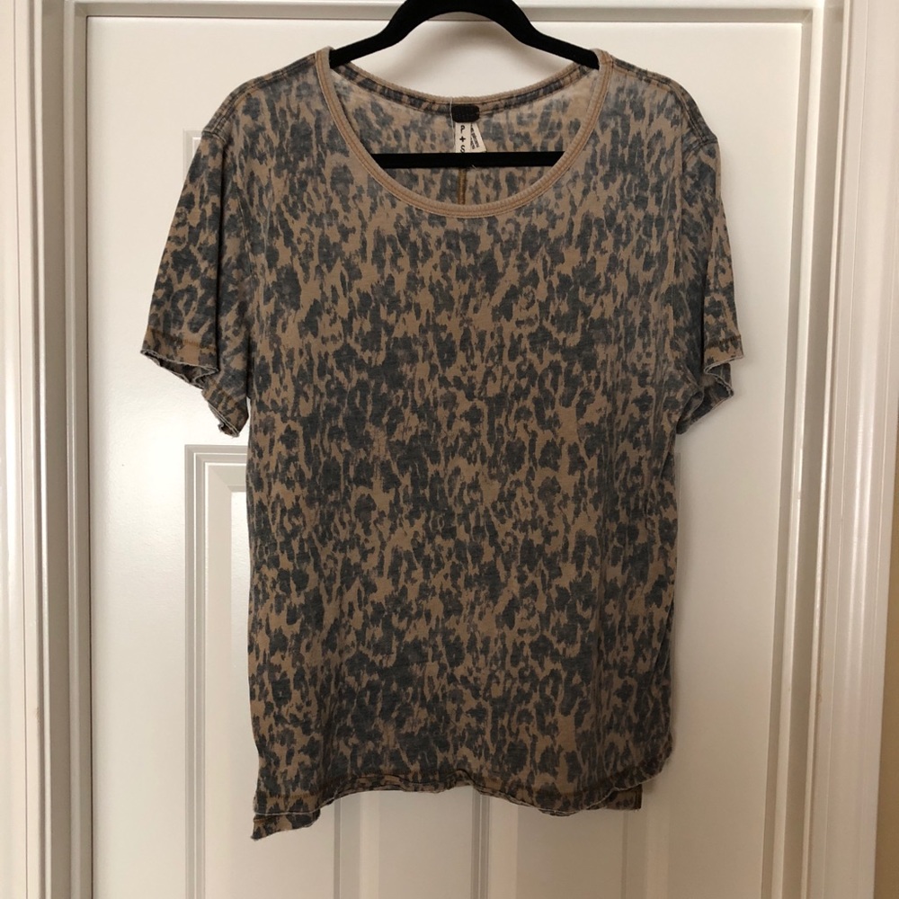 Free People Animal Print Tee